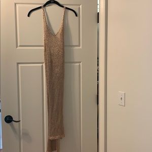 Mesh rose gold dress